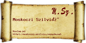 Moskoczi Szilvió névjegykártya